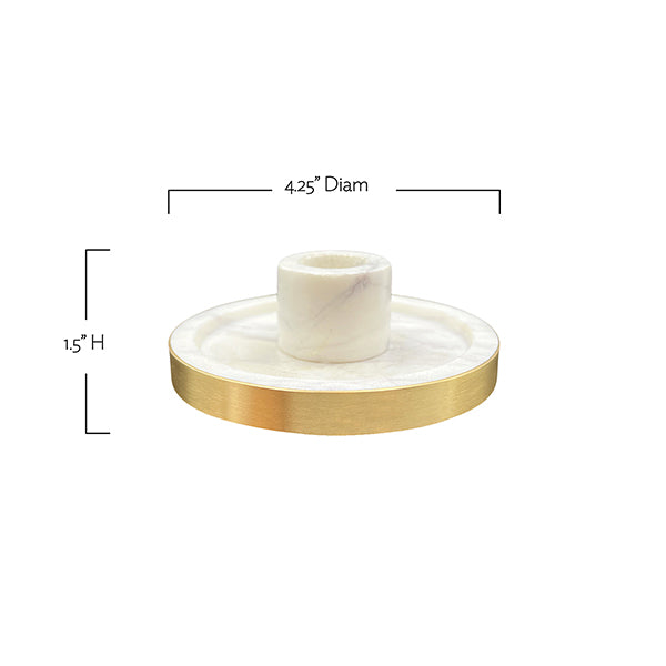 Verona Black Marble Candlestick