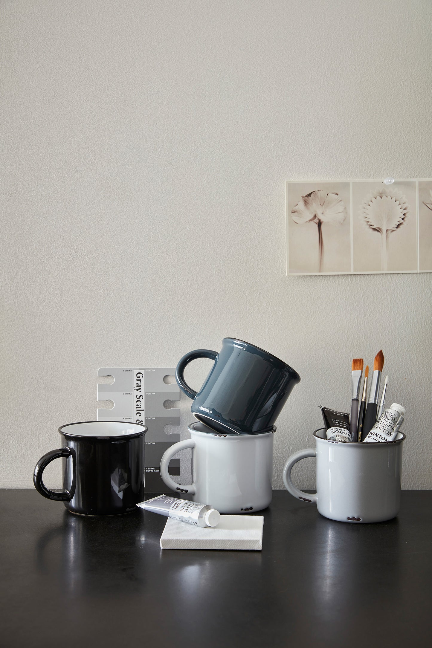 Tinware Mug in Dark Slate - Set of 4