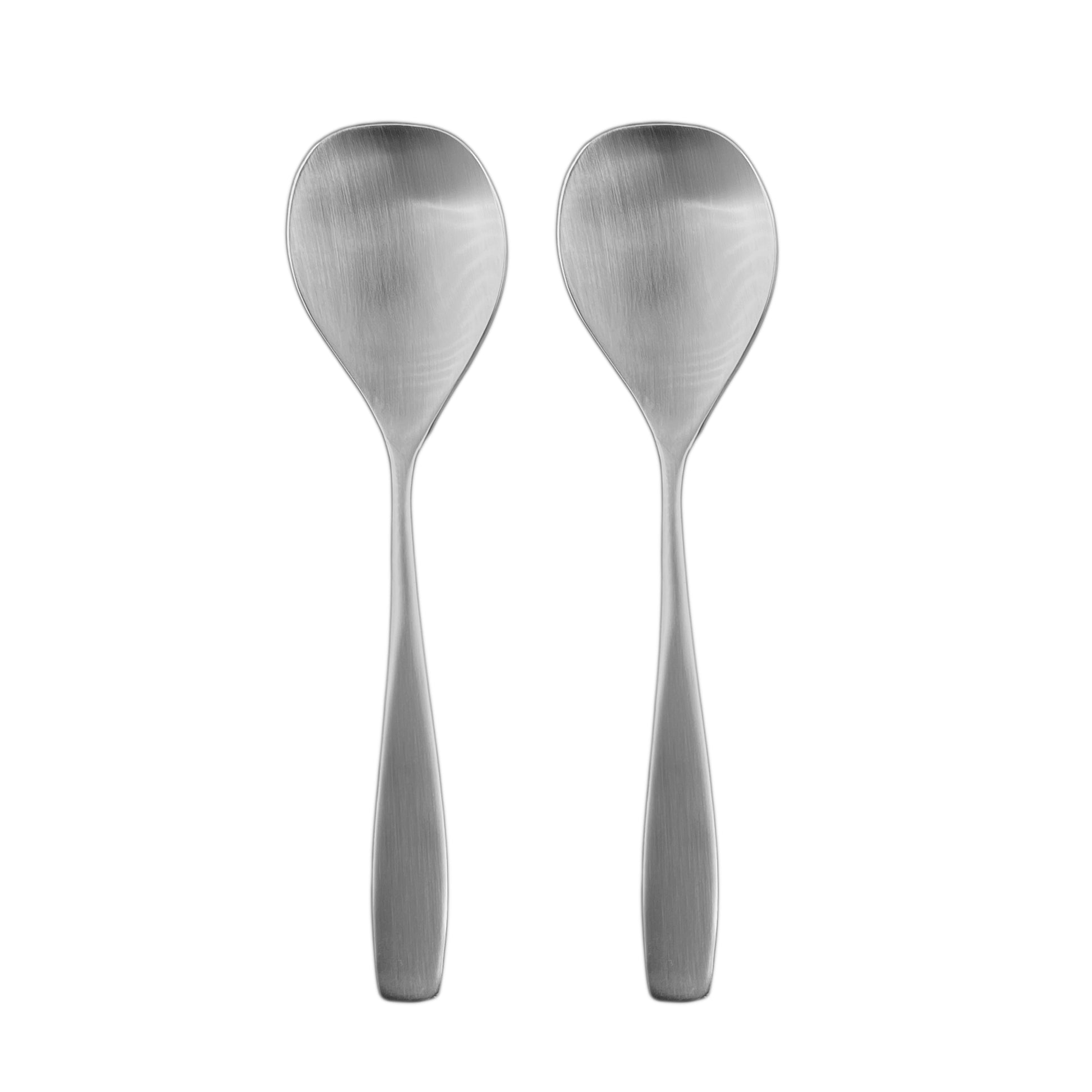 Voss Brushed Stainless Steel 2 Piece Serving Spoon Set Canvas Home $50-$100, Gifts-100-&-Below, Host + Hostess, Portugal, Serving Utensils, Stainless Steel