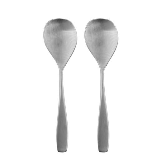 Voss Brushed Stainless Steel 2 Piece Serving Spoon Set Canvas Home $50-$100, Gifts-100-&-Below, Host + Hostess, Portugal, Serving Utensils, Stainless Steel