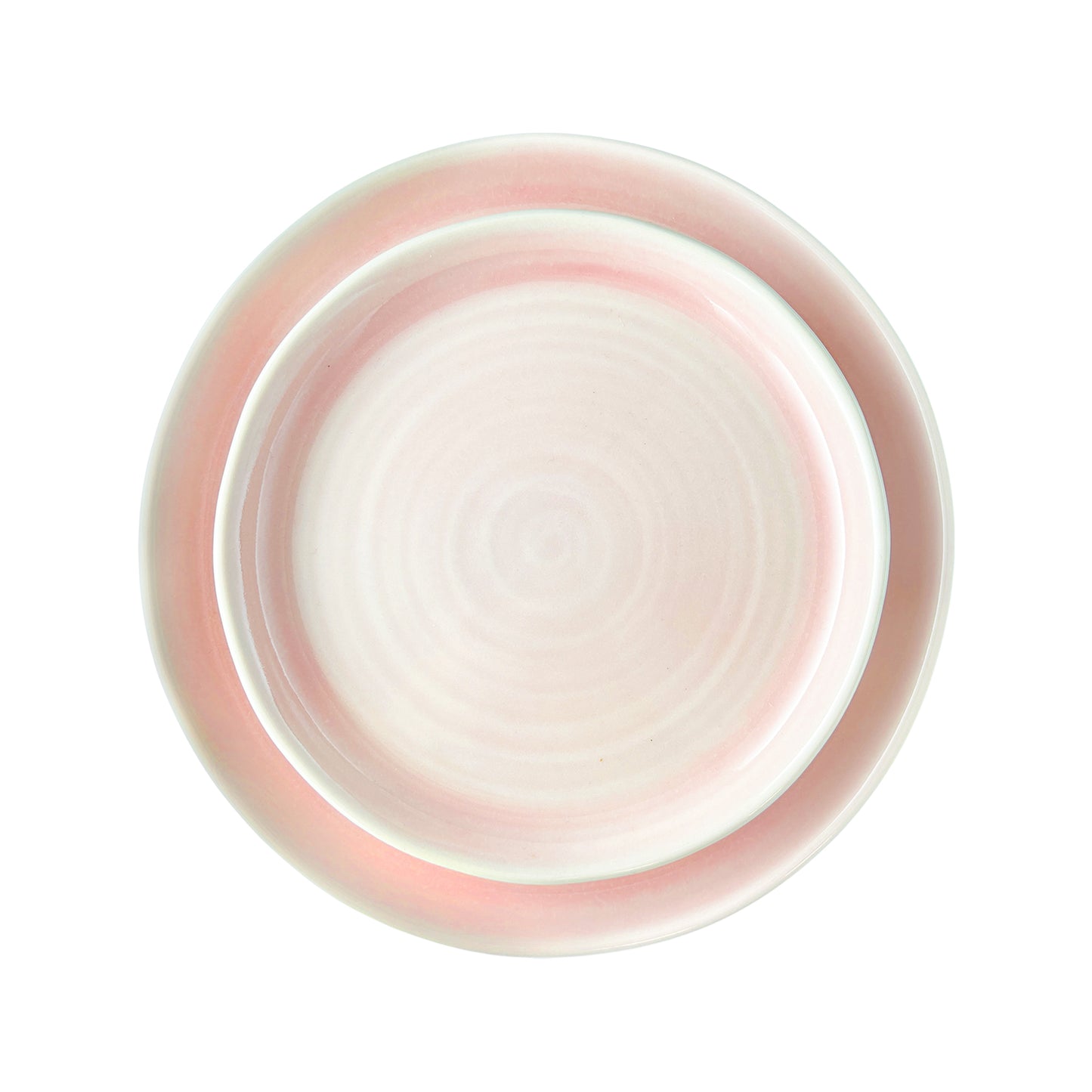 Pinch Pink Stoneware 4 Piece Dinnerware Set, Service For 1