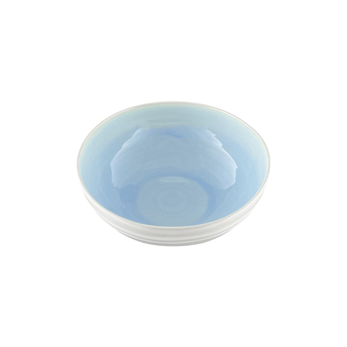 Lines Blue Stoneware 16 Piece Dinnerware Set, Service For 4