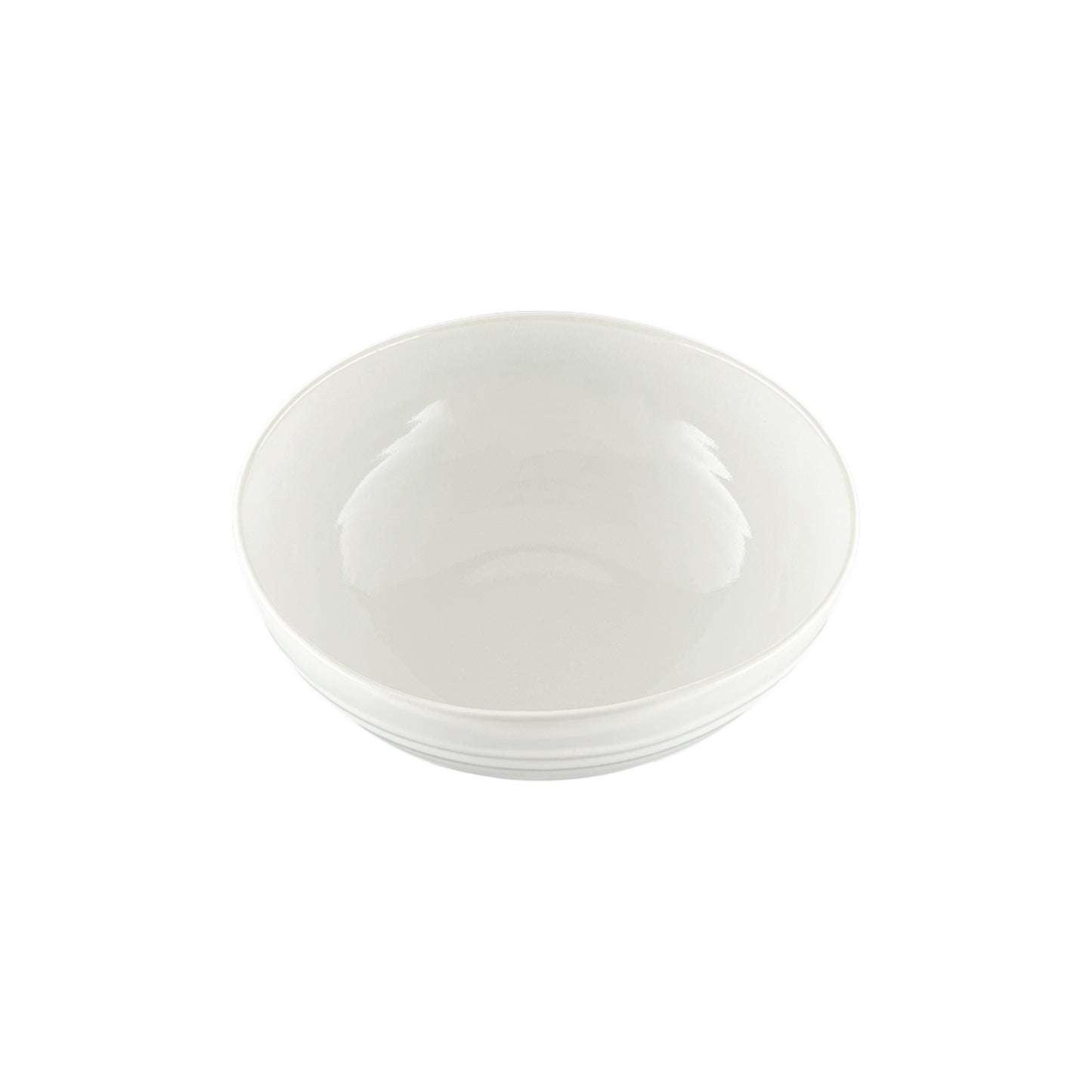 Lines White Stoneware 16 Piece Dinnerware Set, Service For 4