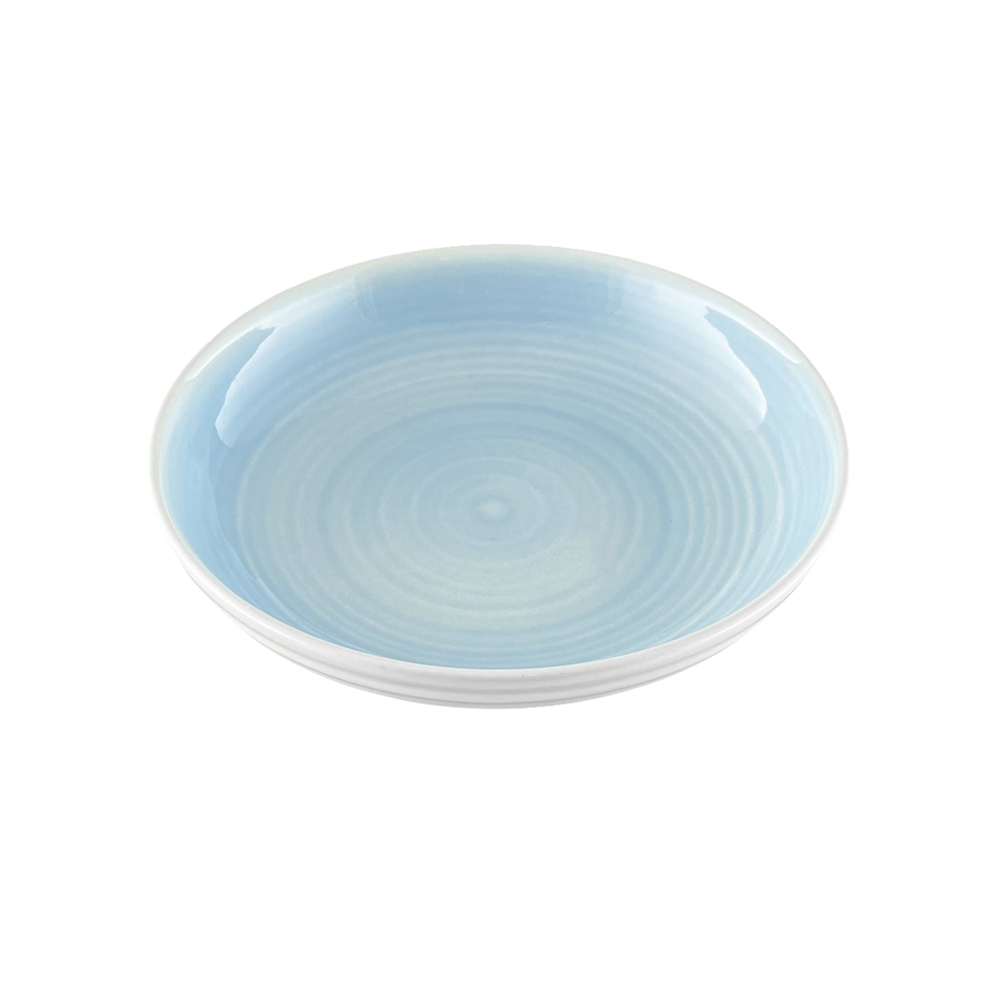 Lines Blue Stoneware Pasta Bowl, Set of 4