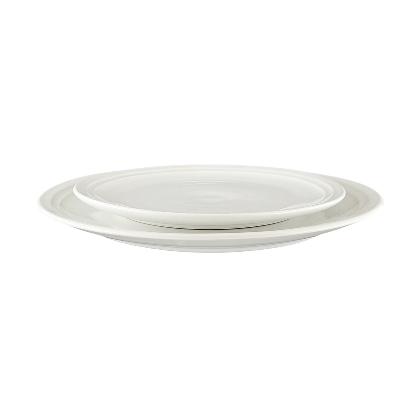 Lines White Stoneware 16 Piece Dinnerware Set, Service For 4