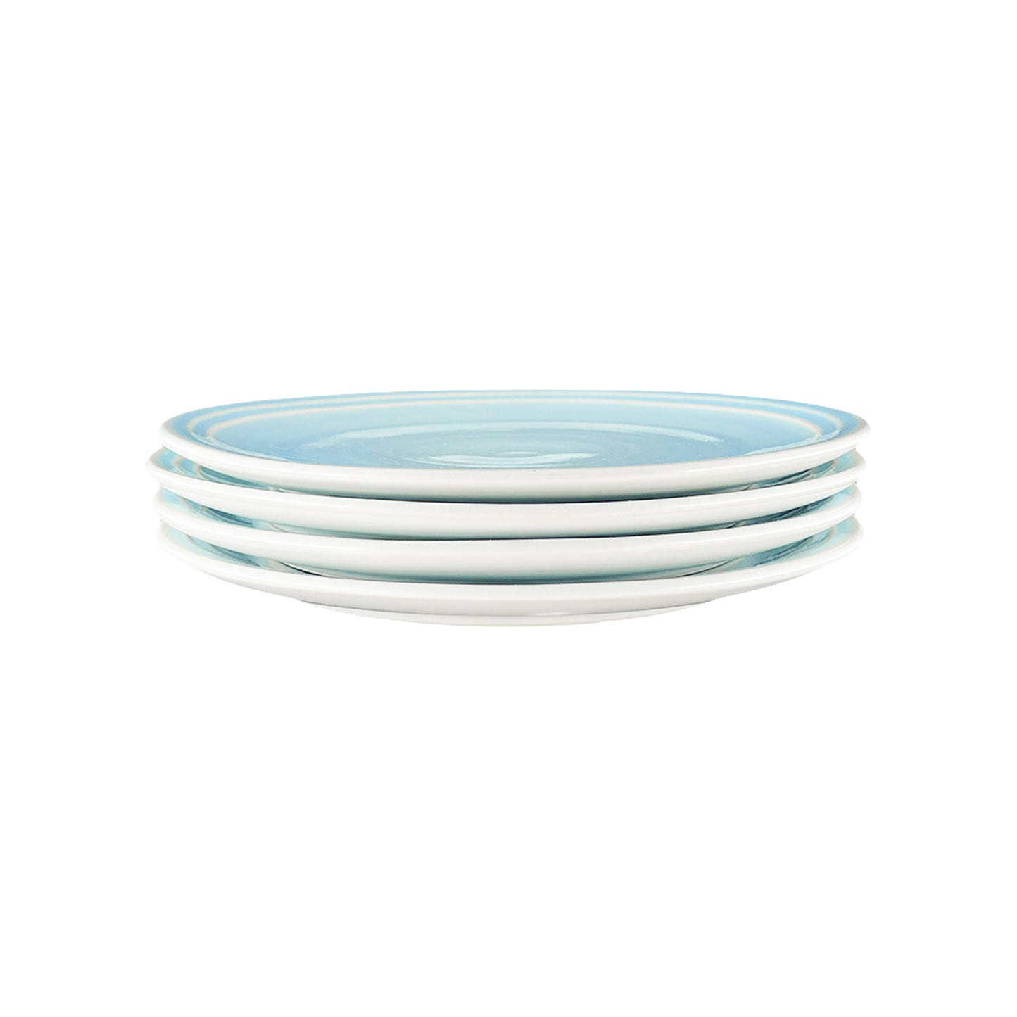 Lines Blue Stoneware 16 Piece Dinnerware Set, Service For 4