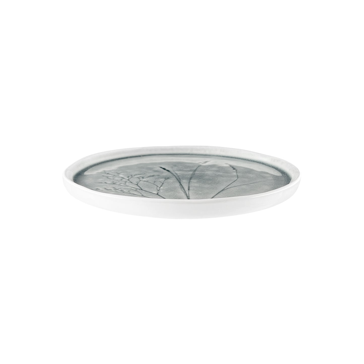 Meadow Grey Porcelain Medium Plate, Set of 4