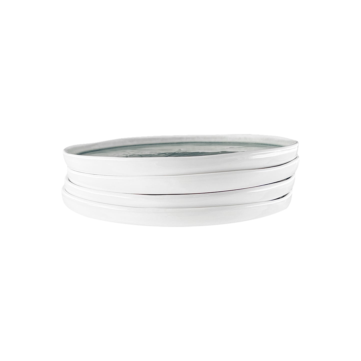 Meadow Grey Porcelain Medium Plate, Set of 4