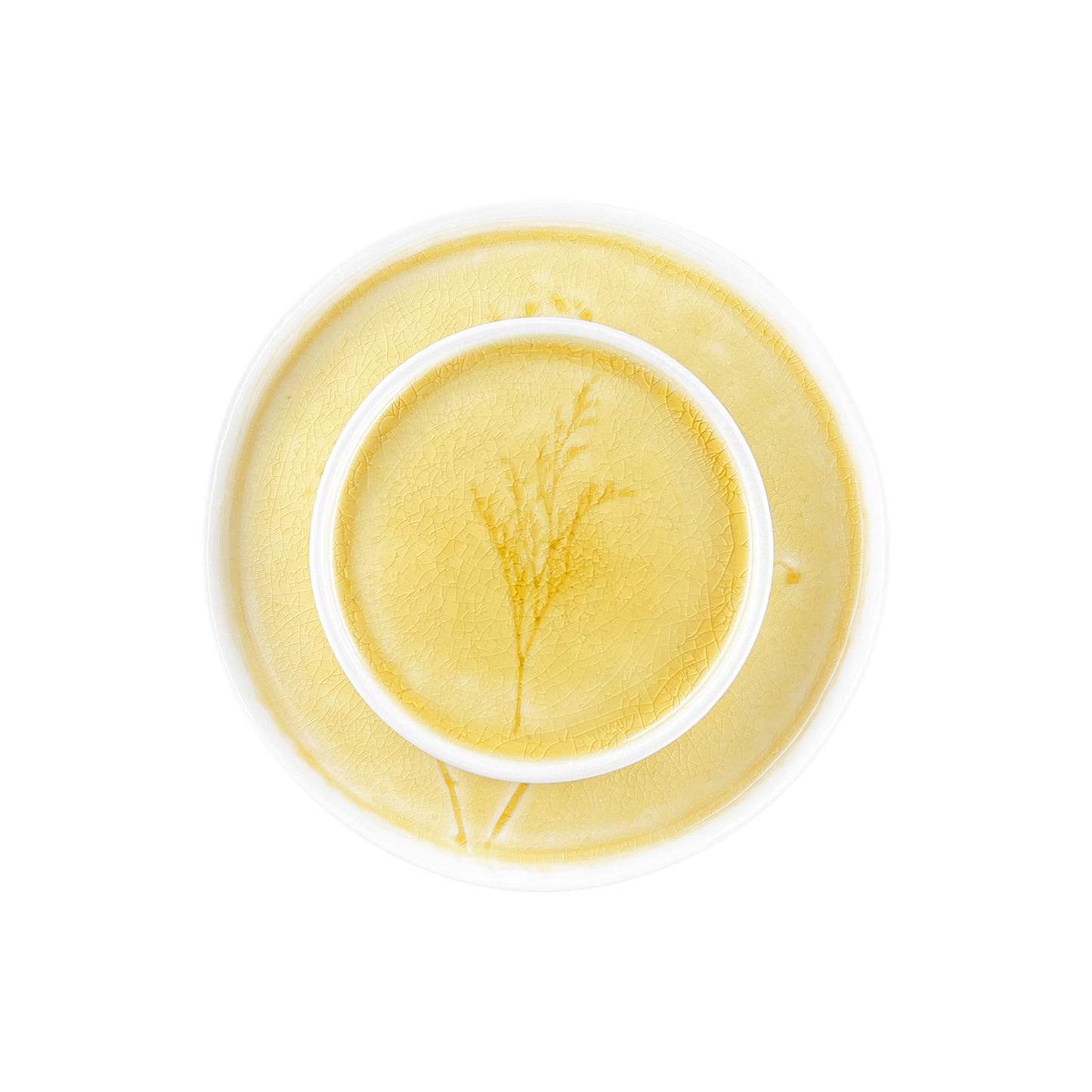 Meadow Yellow Porcelain Small Plate, Set of 4