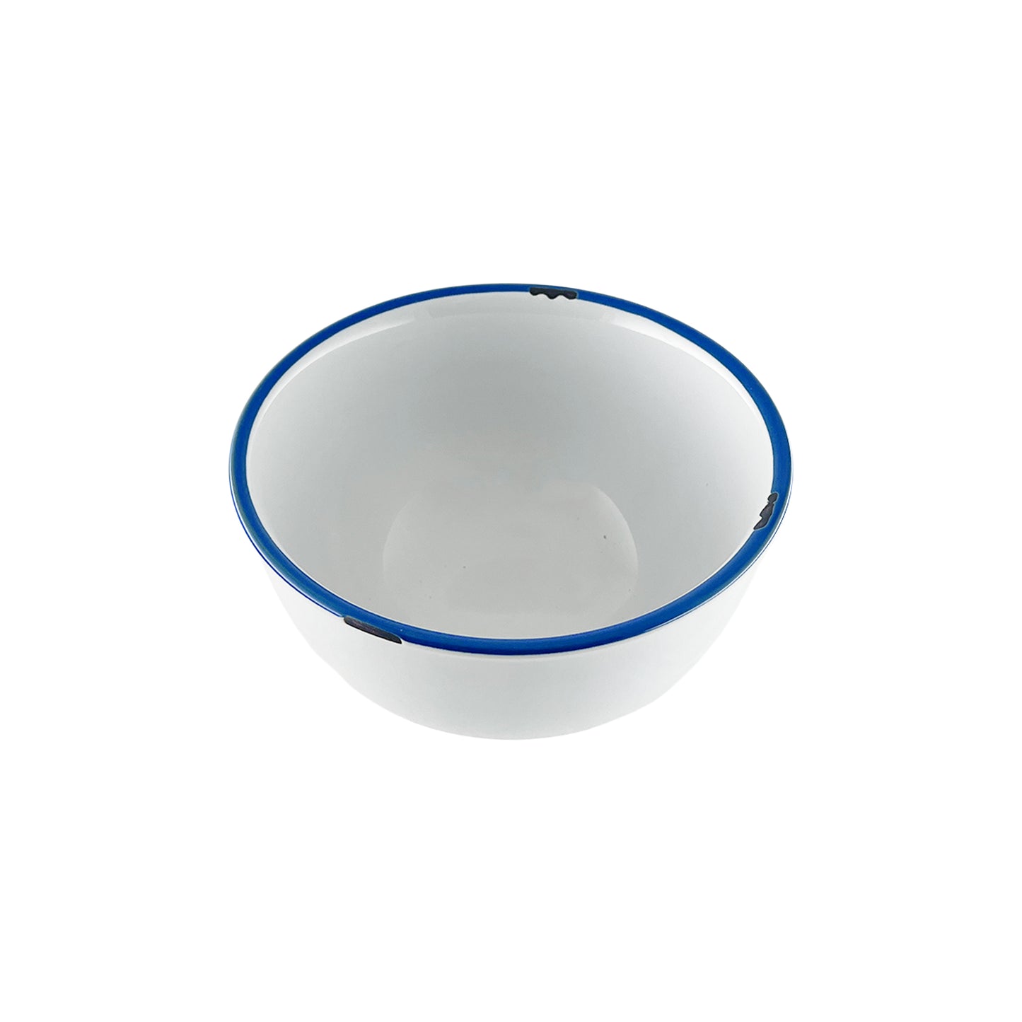 Tinware Blue Rim Stoneware 16 Piece Dinnerware Set, Service For 4
