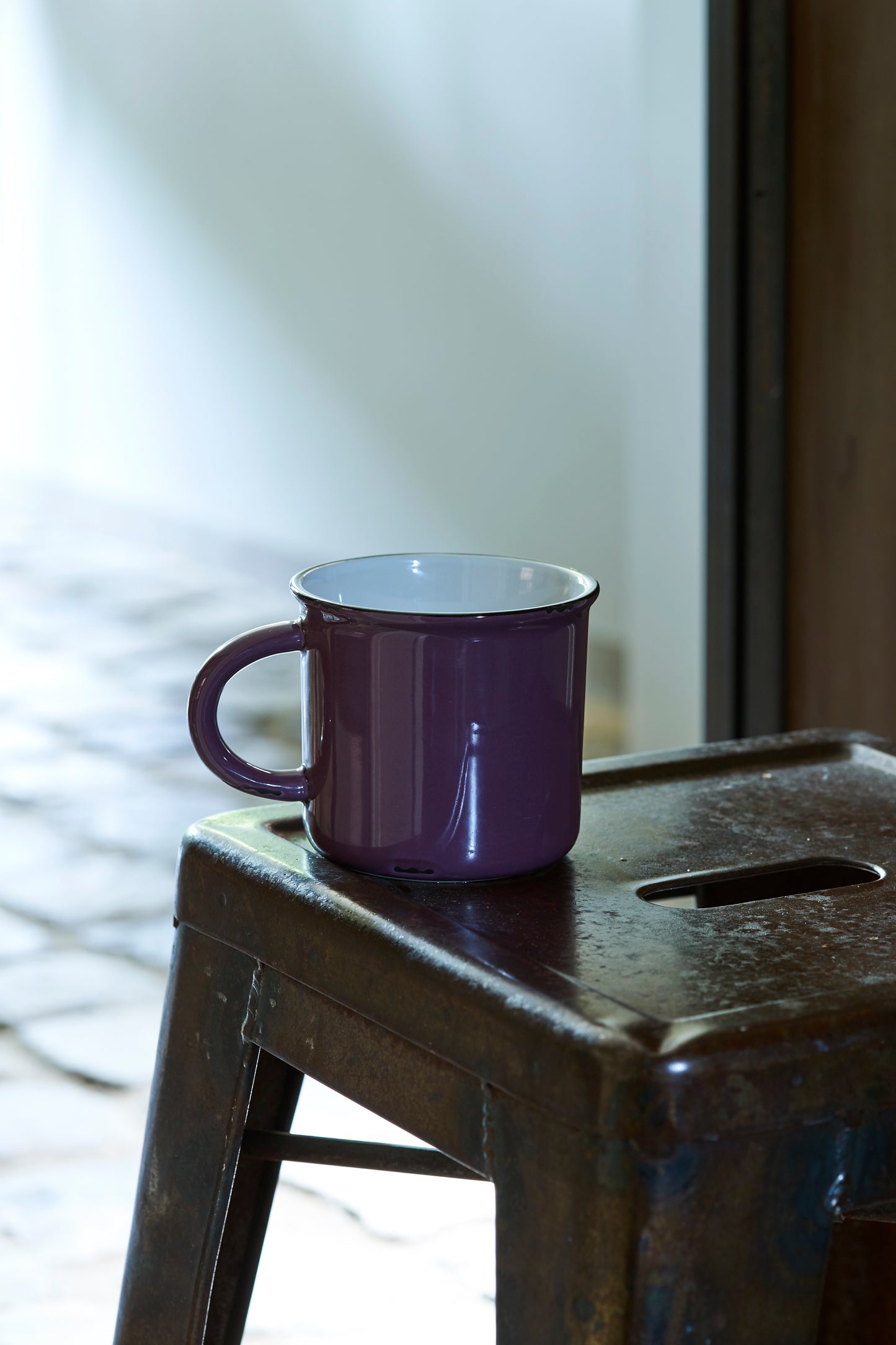 Tinware Mug in Plum - Set of 4