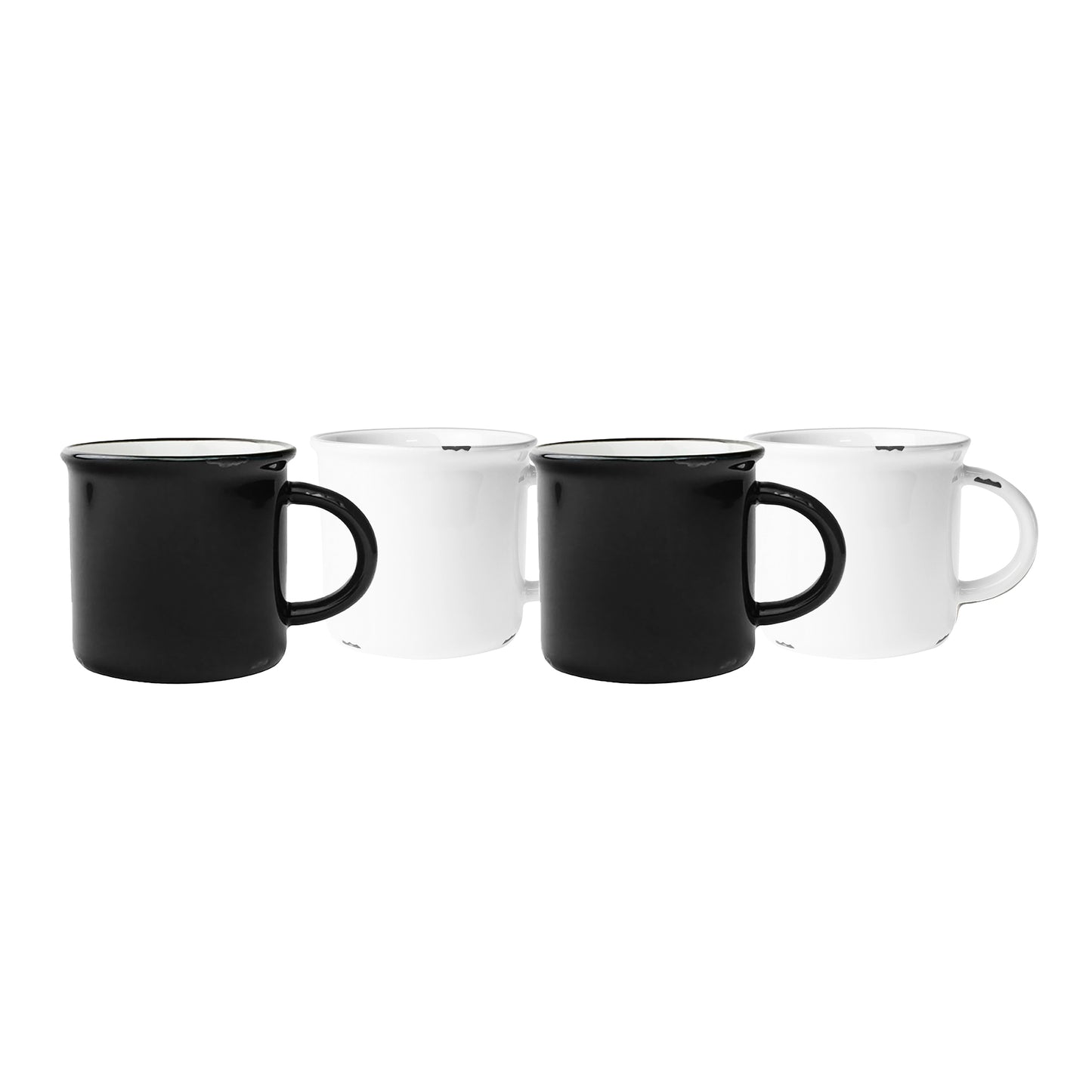Tinware Mug Gift Set- Black & White