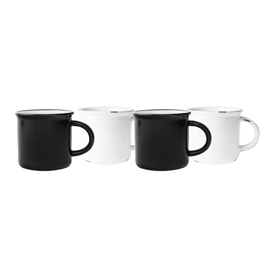 Tinware Mug Gift Set- Black & White