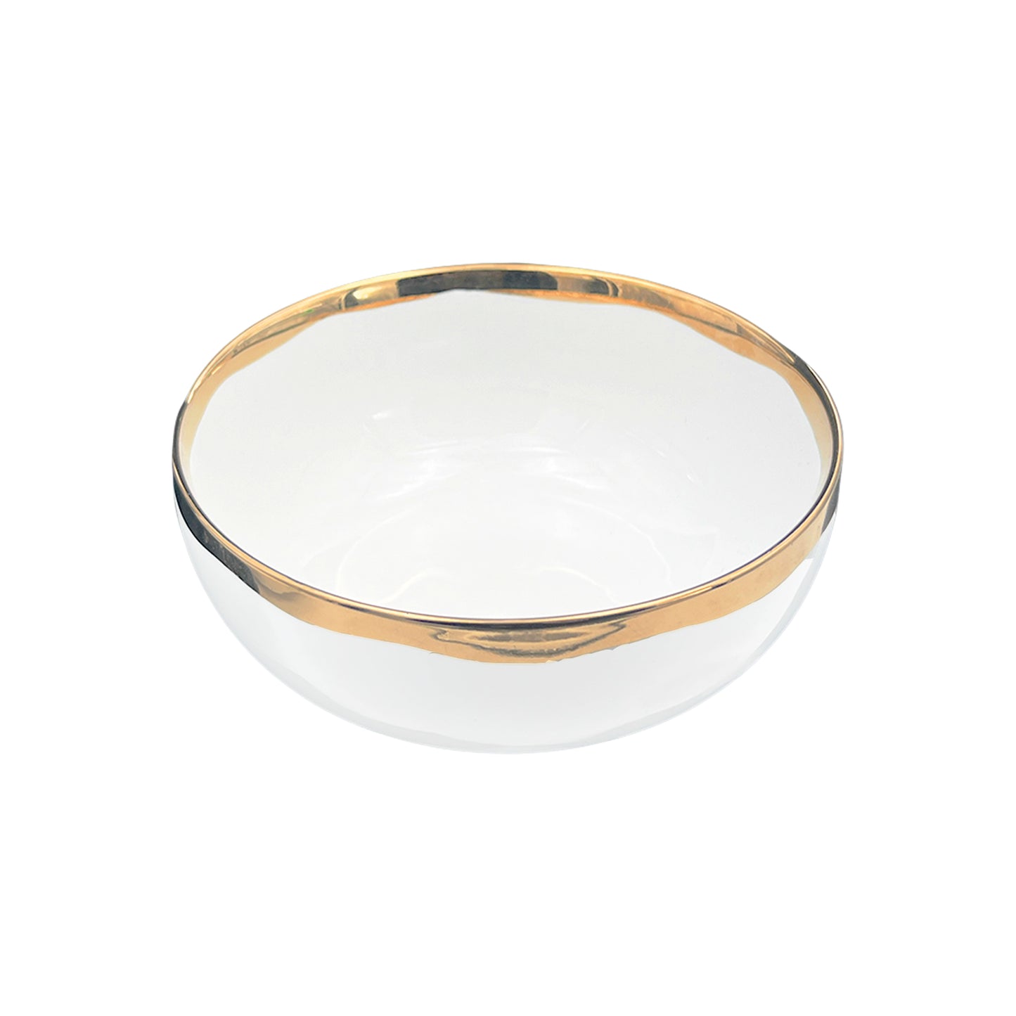 Dauville Gold Metallic Porcelain Cereal Bowl, Set of 4