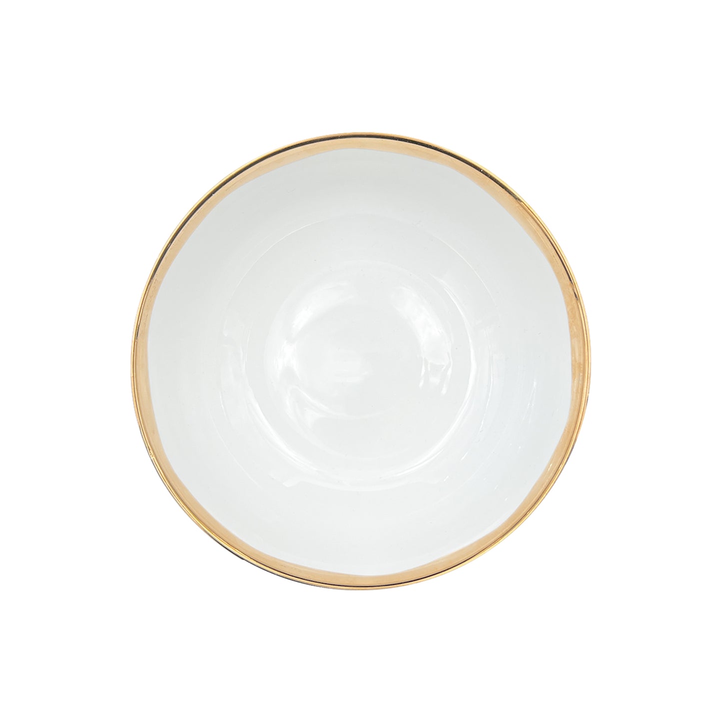 Dauville Gold Metallic Porcelain Cereal Bowl, Set of 4