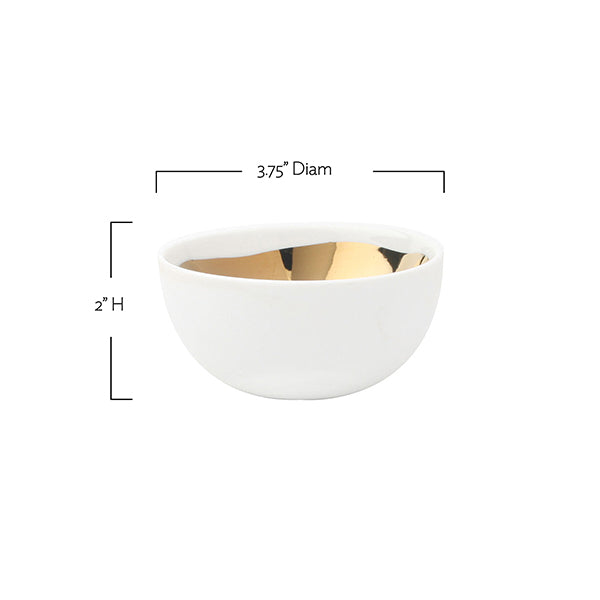 Dauville Platinum Metallic Porcelain Accent Bowls