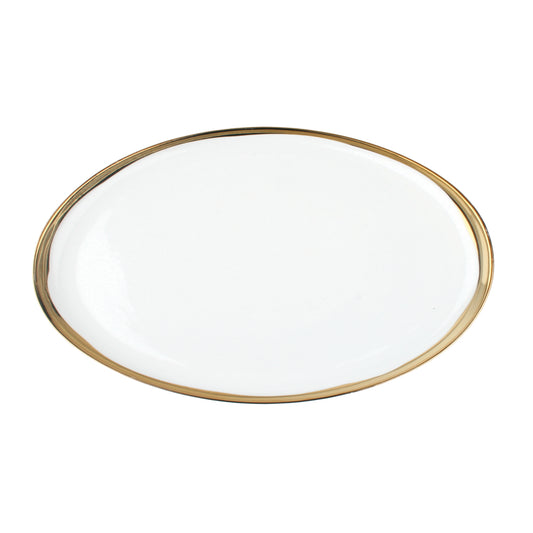 Dauville Gold Metallic Porcelain Platter