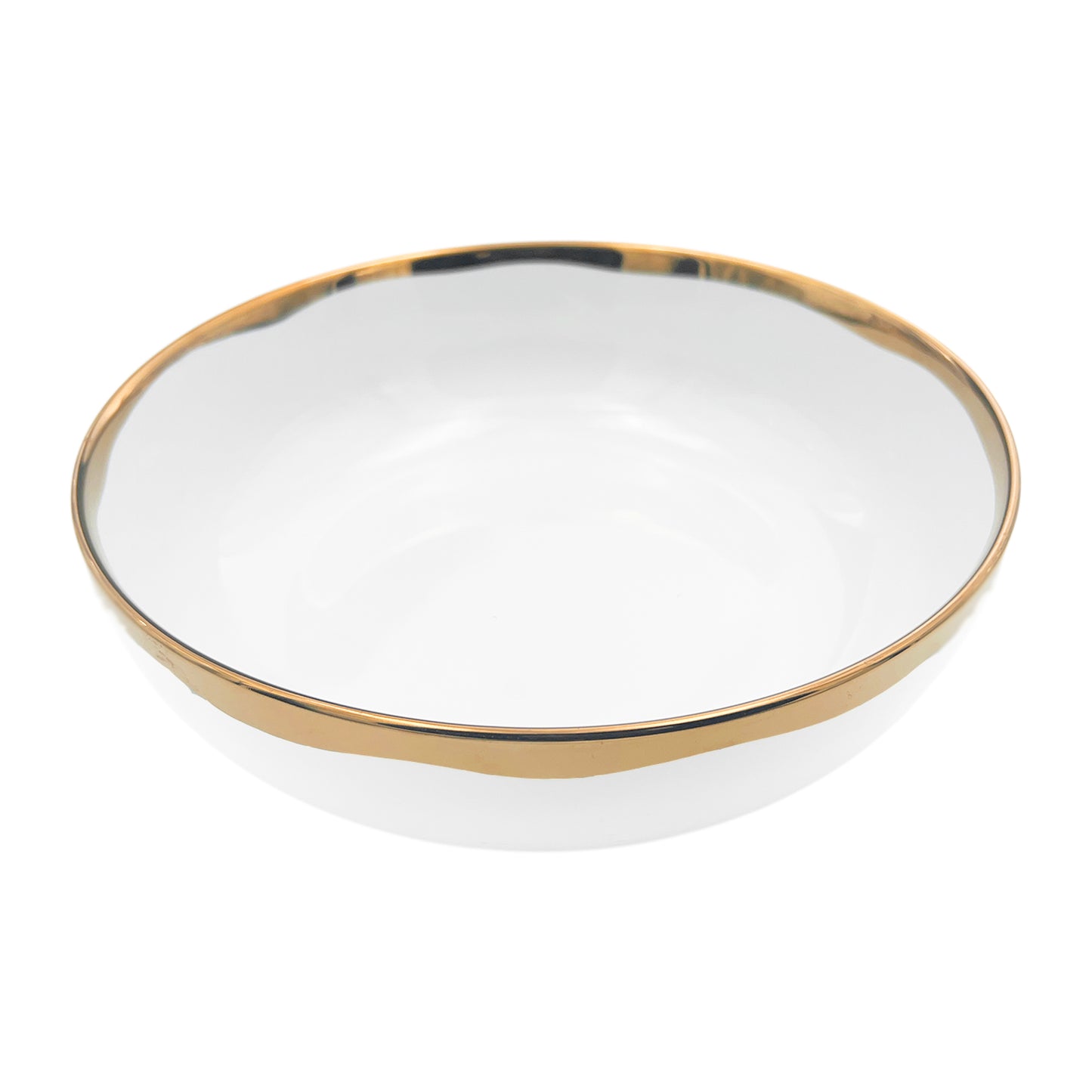 Dauville Gold Metallic Porcelain Serving Bowl