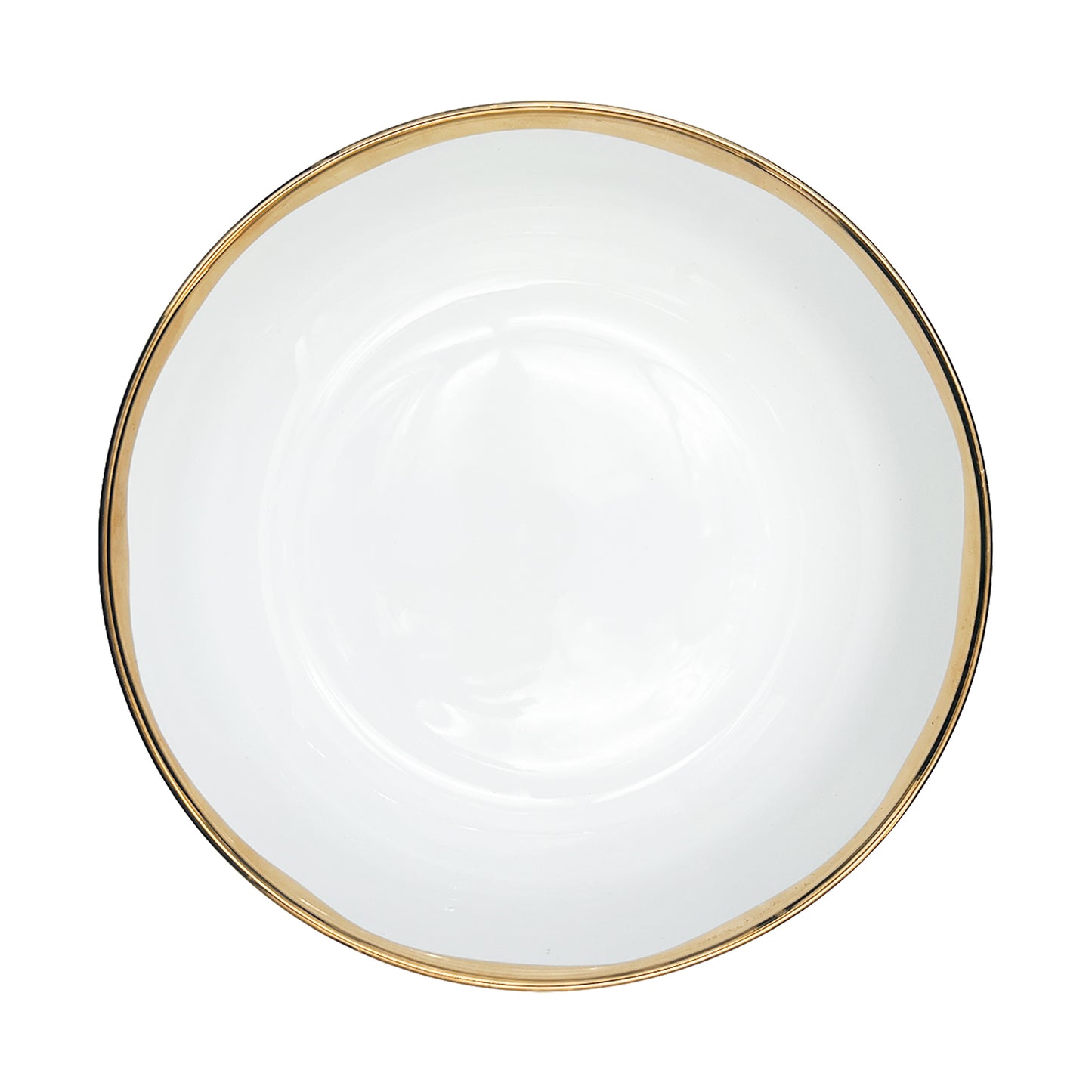 Dauville Gold Metallic Porcelain Serving Bowl
