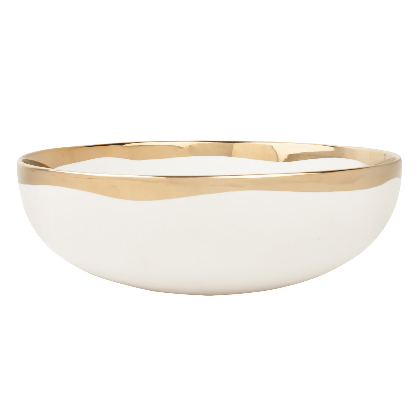 Dauville Gold Metallic Porcelain Serving Bowl