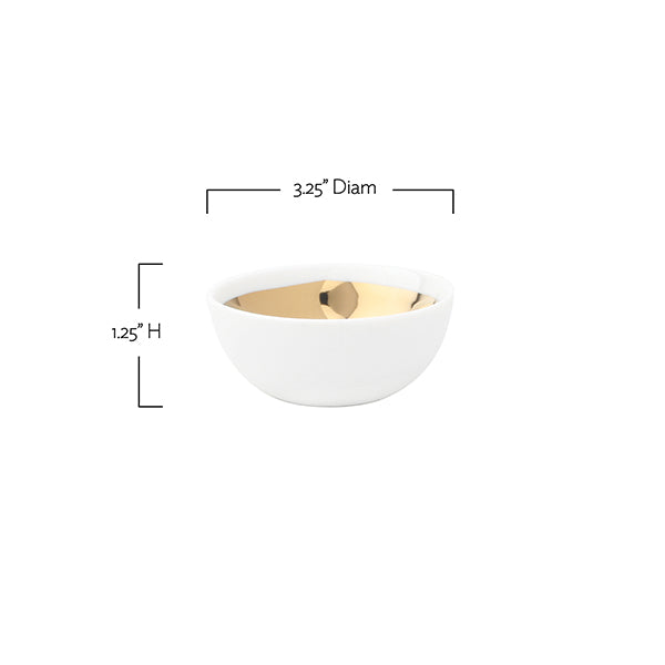 Dauville Platinum Metallic Porcelain Accent Bowls