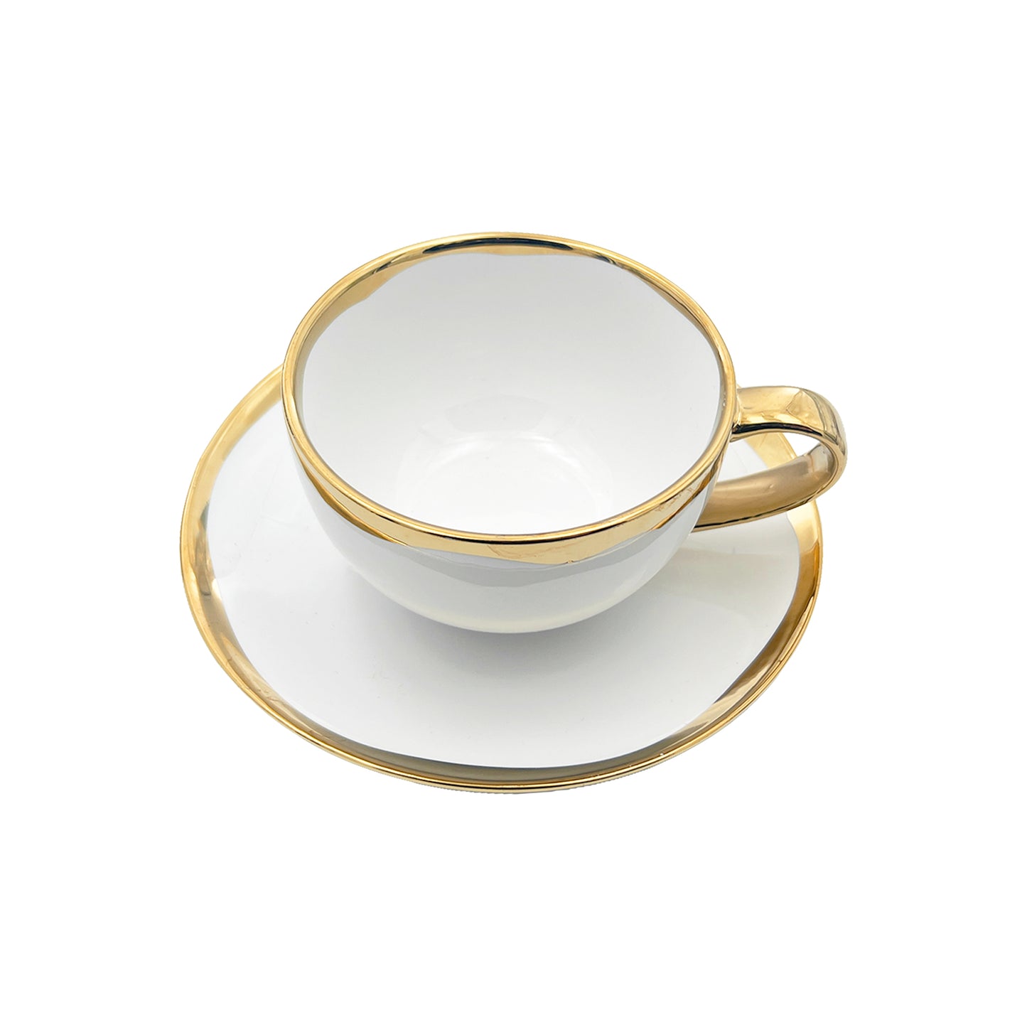 Dauville Gold Metallic Porcelain Cup & Saucer