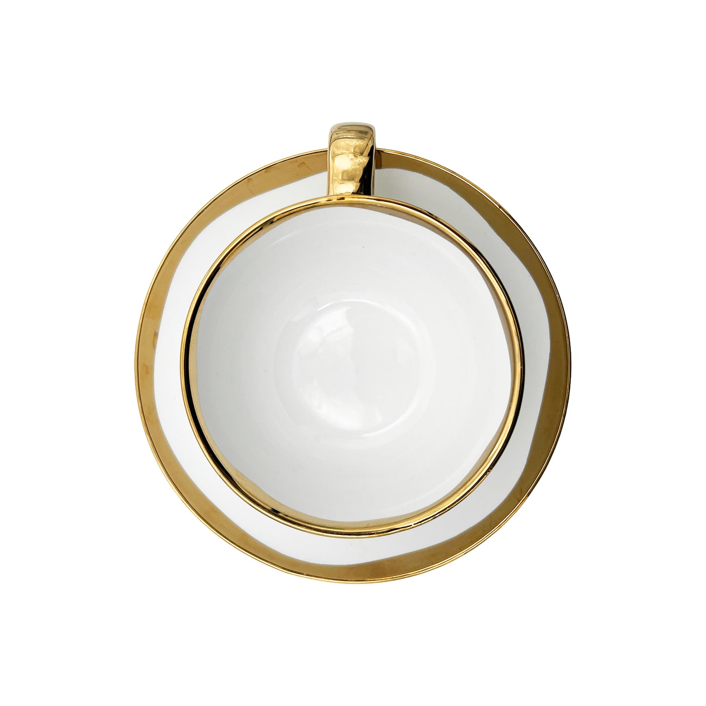 Dauville Gold Metallic Porcelain Cup & Saucer