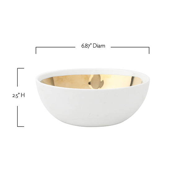 Dauville Platinum Metallic Porcelain Accent Bowls