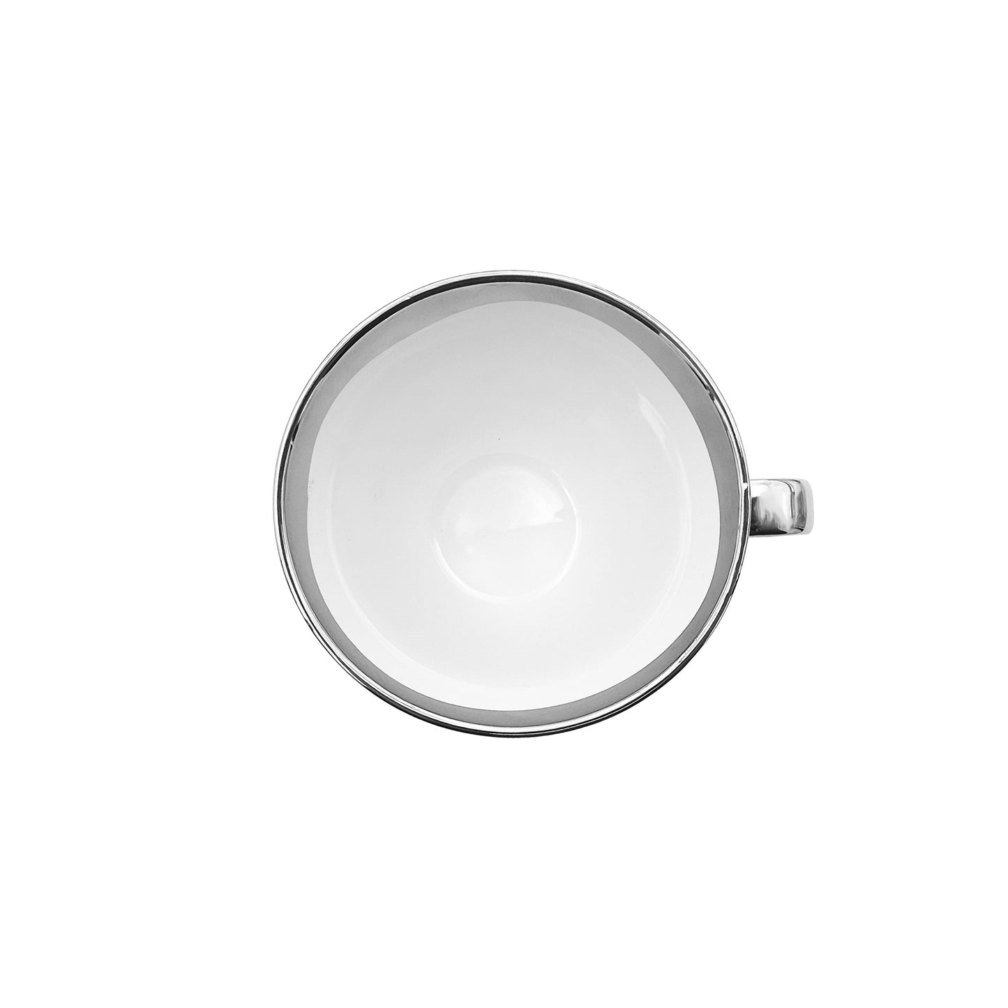 Dauville Platinum Metallic Porcelain Mug, Set of 4