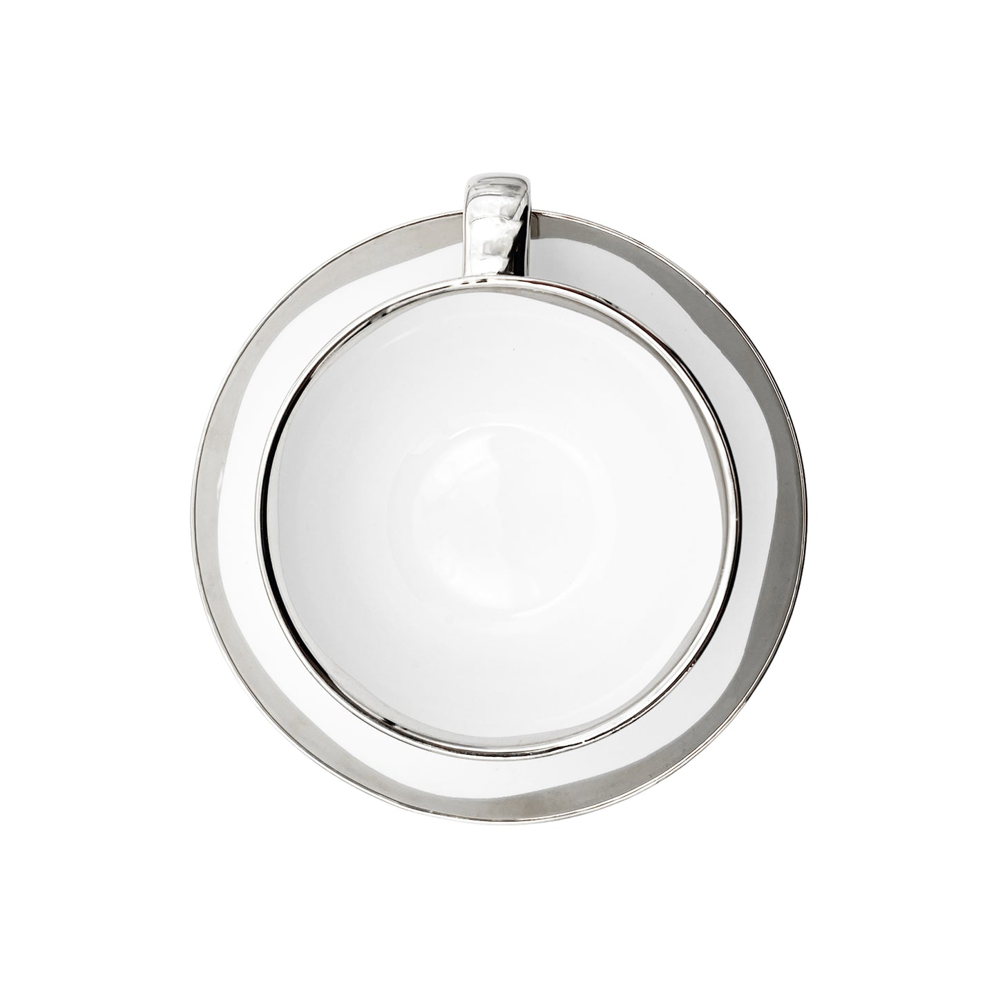 Dauville Platinum Metallic Porcelain Cup & Saucer