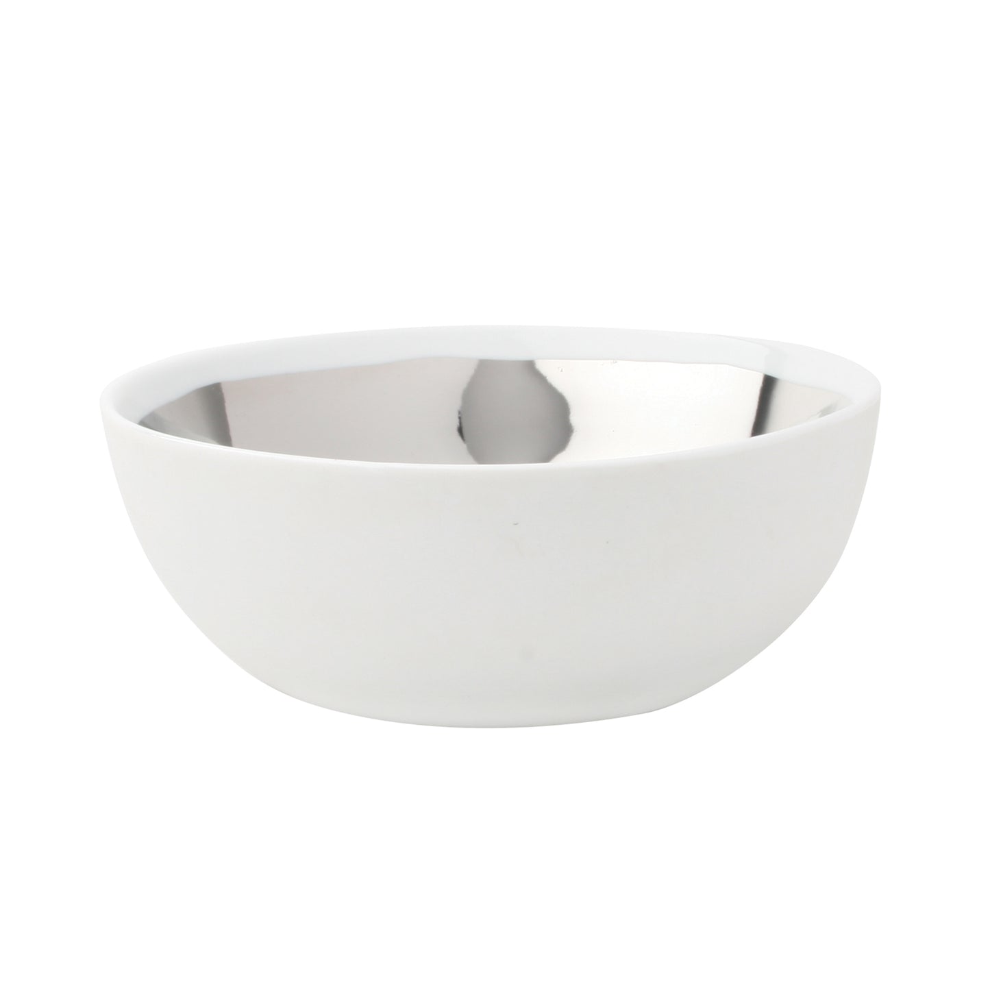 Dauville Platinum Metallic Porcelain Accent Bowls