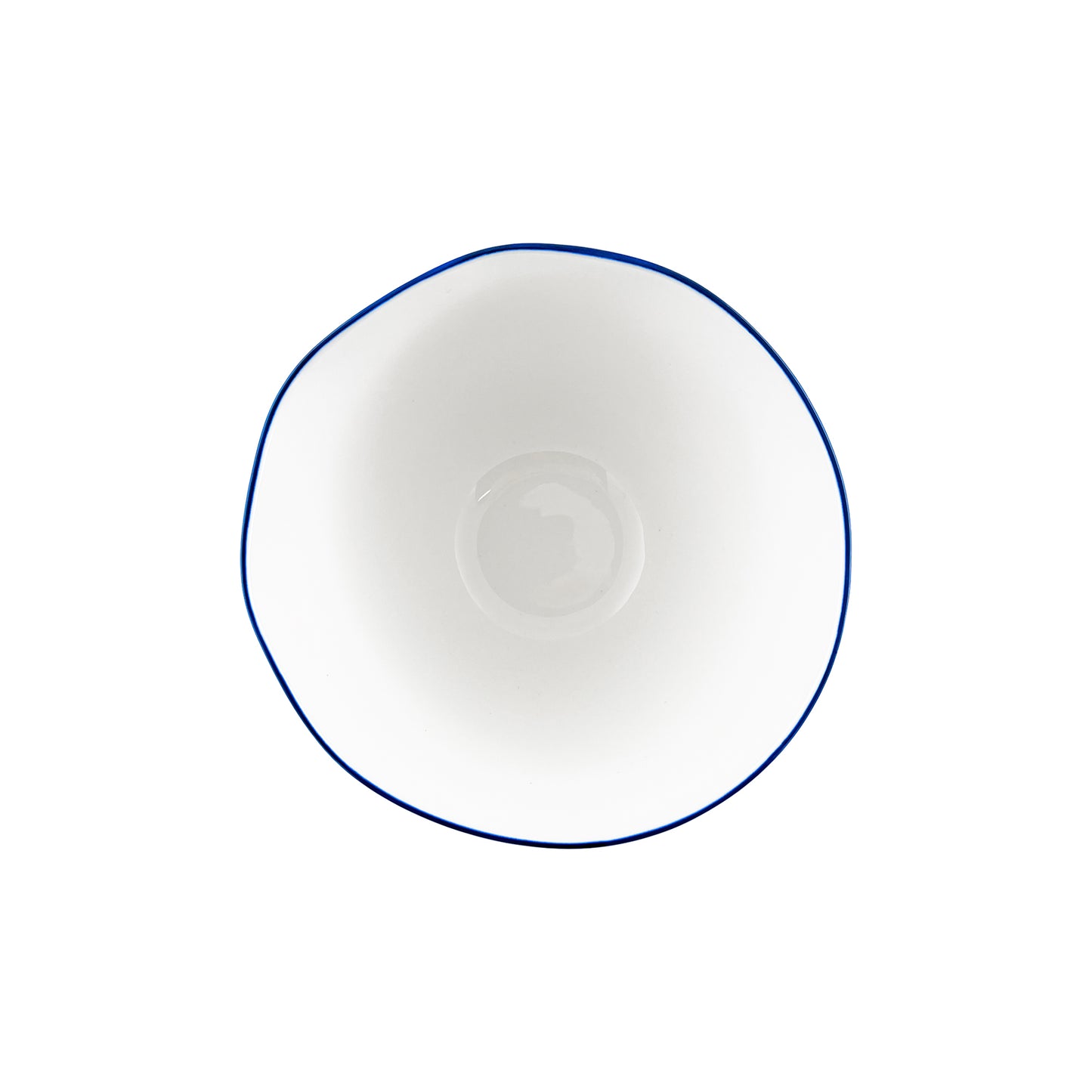 Abbesses Blue Rim Porcelain 16 Piece Dinnerware Set, Service For 4