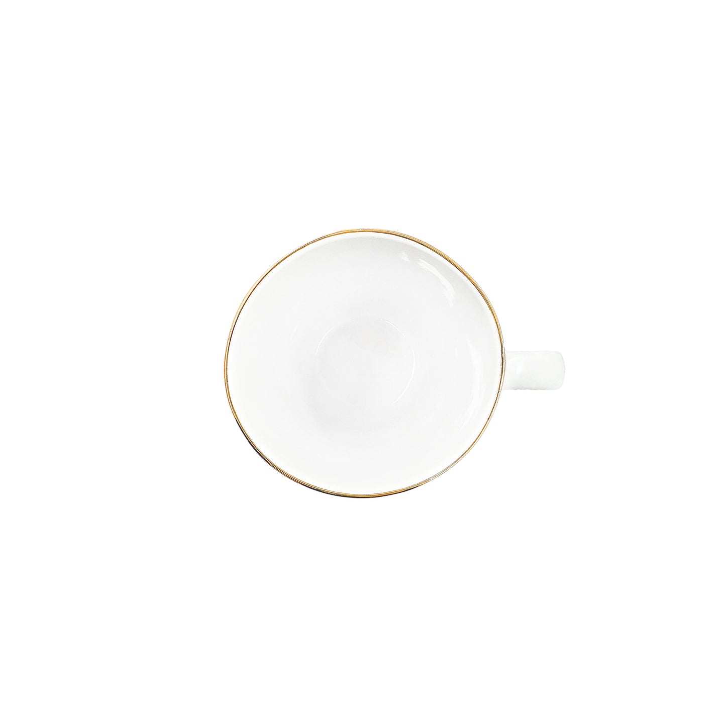 Abbesses Gold Rim Porcelain Mug, Set of 4