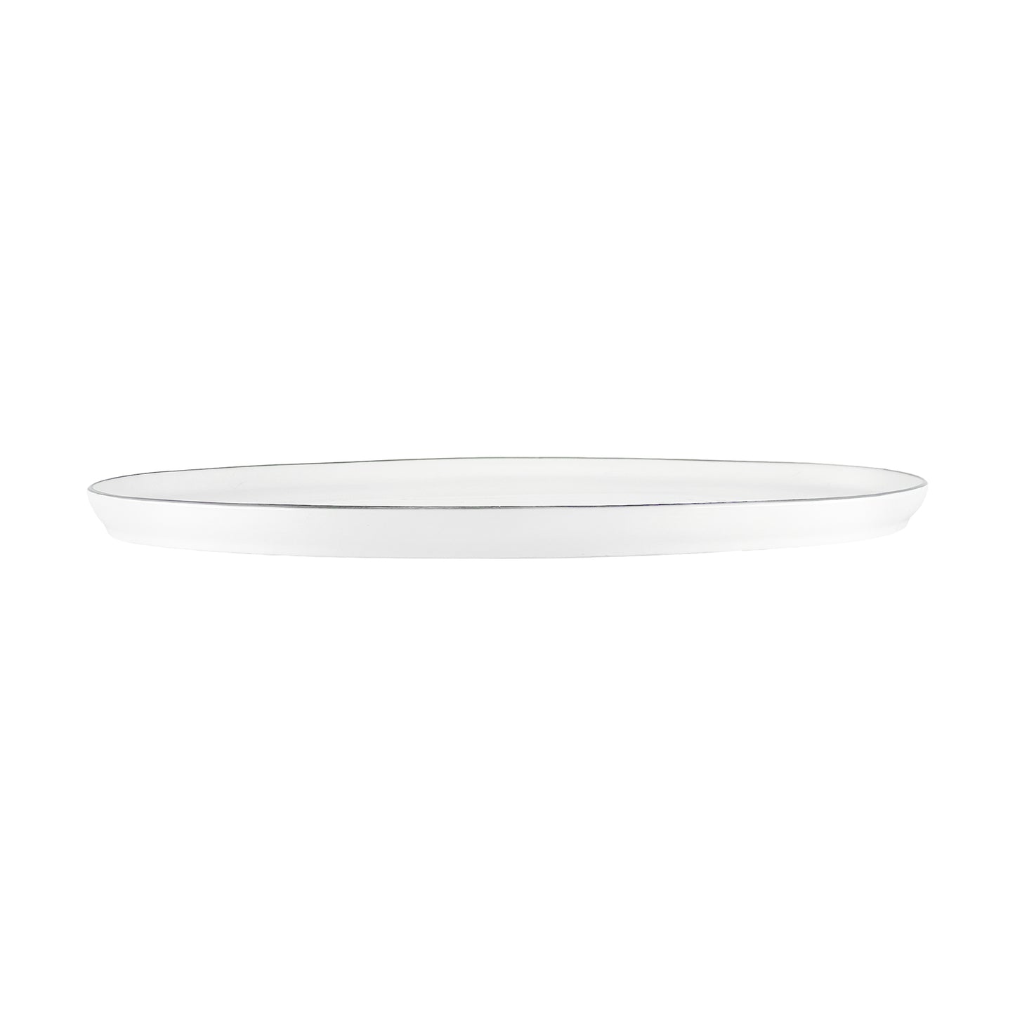 Abbesses Grey Rim Porcelain Small Serving Platter