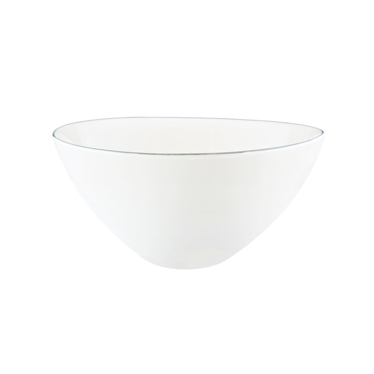 Abbesses Grey Rim Porcelain Serving Bowl, Set of 2