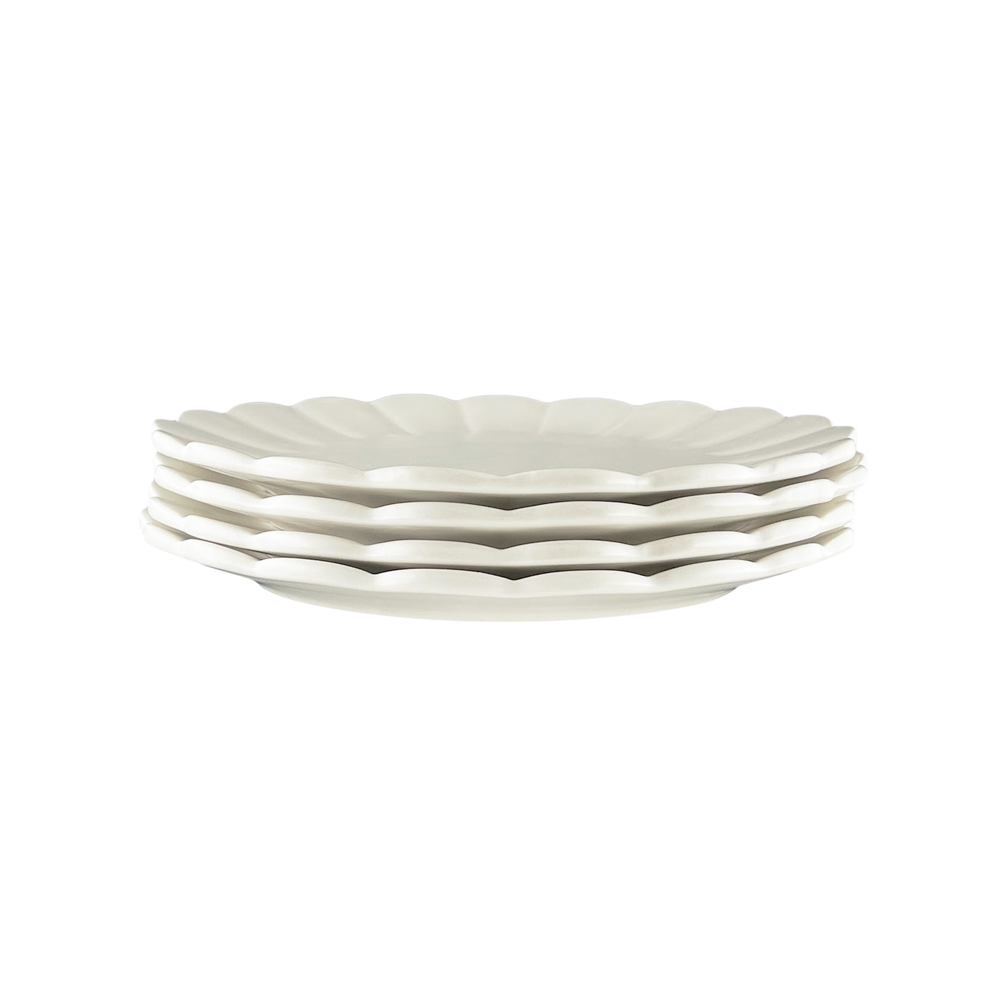 Lafayette Pearl White Stoneware Dinner Plate, Set of 4