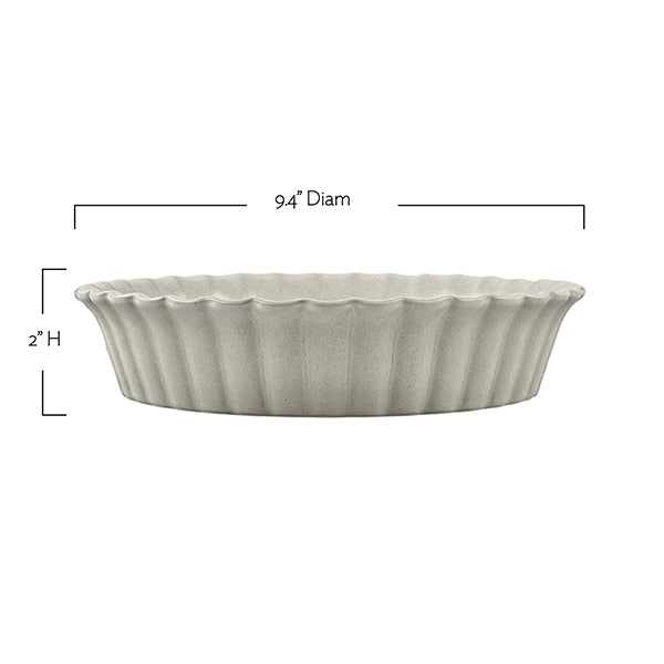 Lafayette Round Pearl White Stoneware Baker
