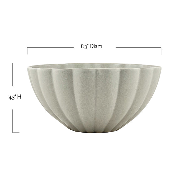 Lafayette Round Fog Stoneware Serving Bowl