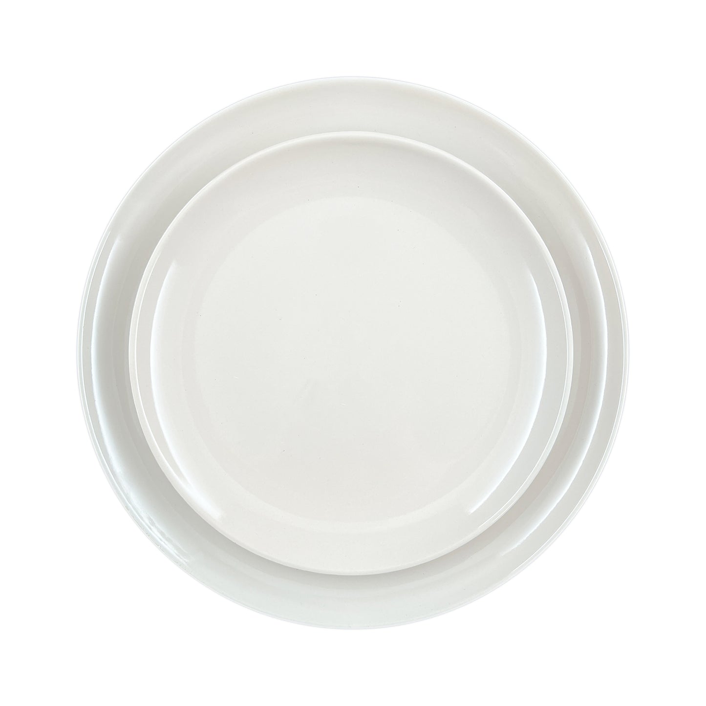 Shell Bisque White Porcelain 3 Piece Dinnerware Set, Service For 1