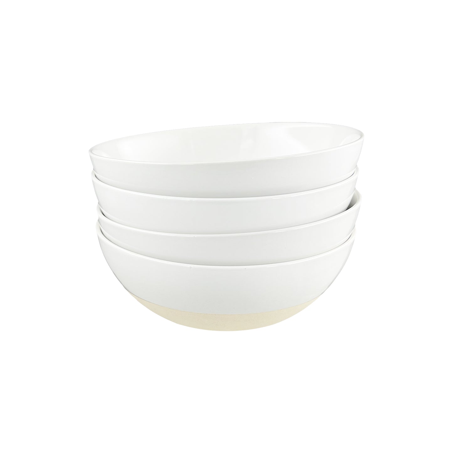 Shell Bisque White Porcelain 16 Piece Dinnerware Set, Service For 4