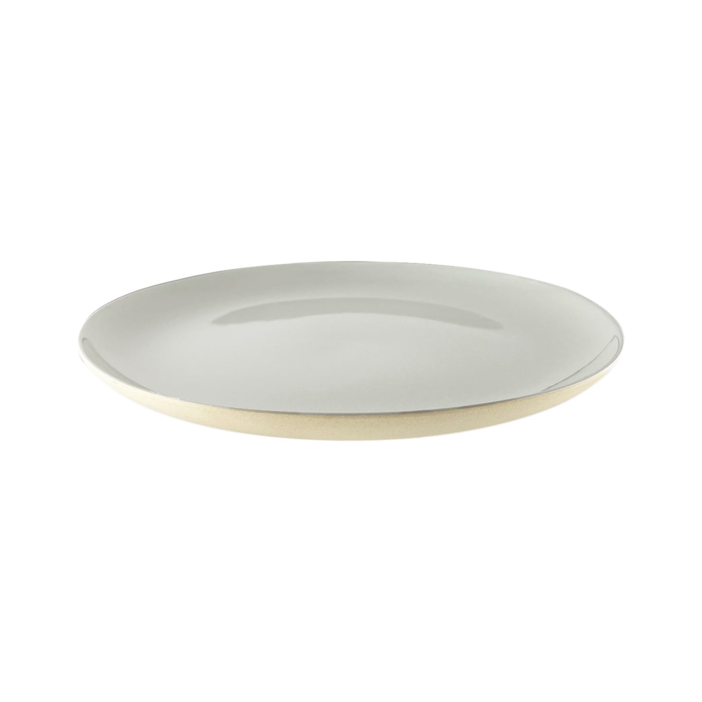 Shell Bisque Grey Porcelain 3 Piece Dinnerware Set, Service For 1
