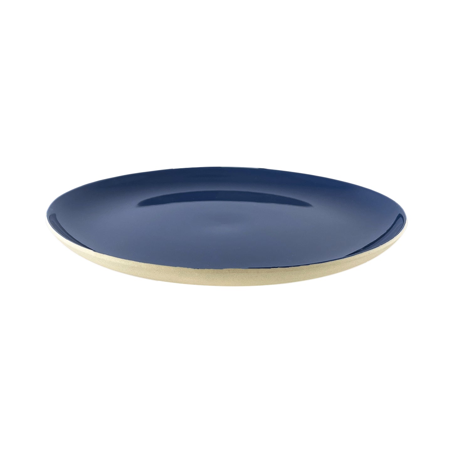 Shell Bisque Indigo Porcelain 4 Piece Dinnerware Set, Service For 1