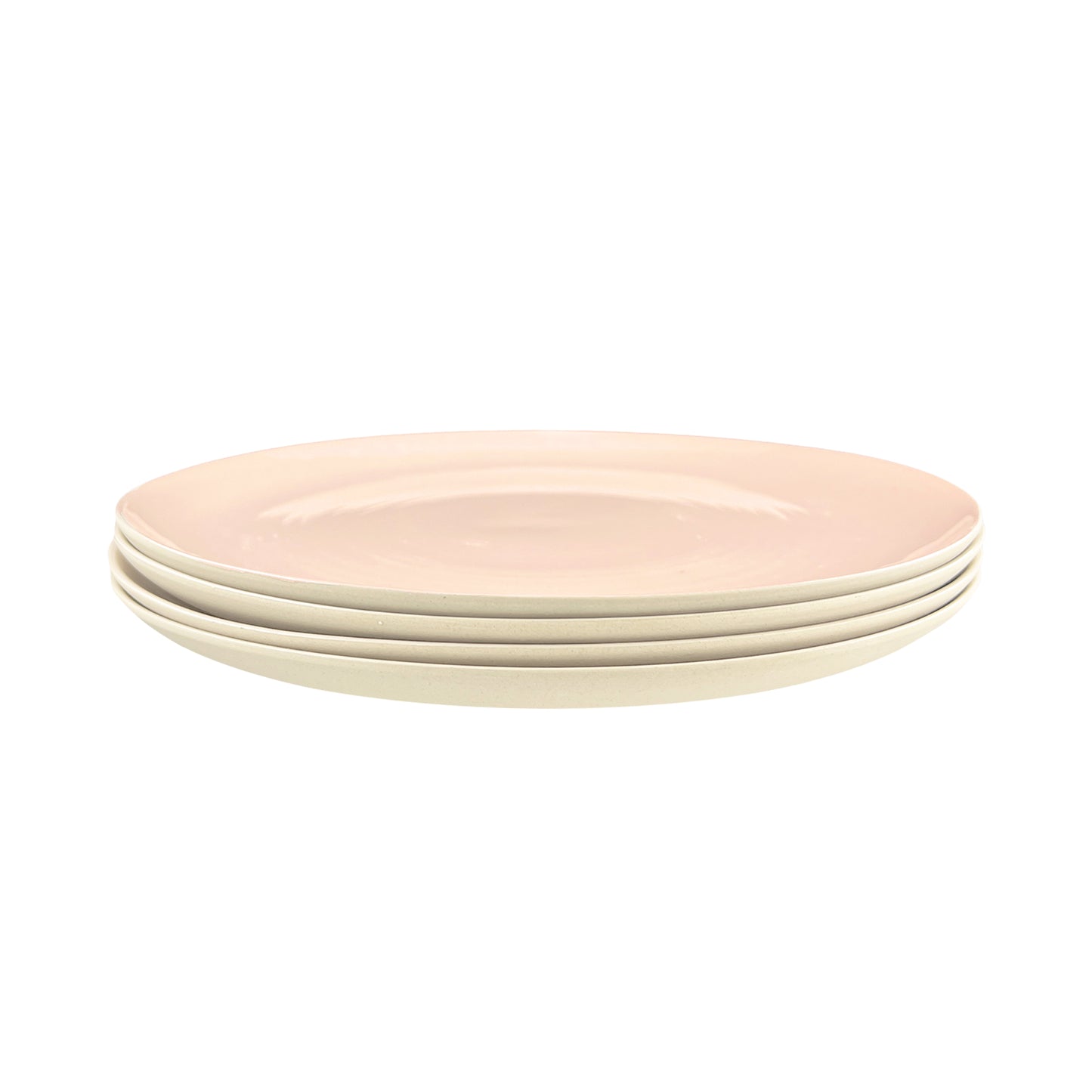 Shell Bisque Soft Pink Porcelain Dinner Plate, Set of 4
