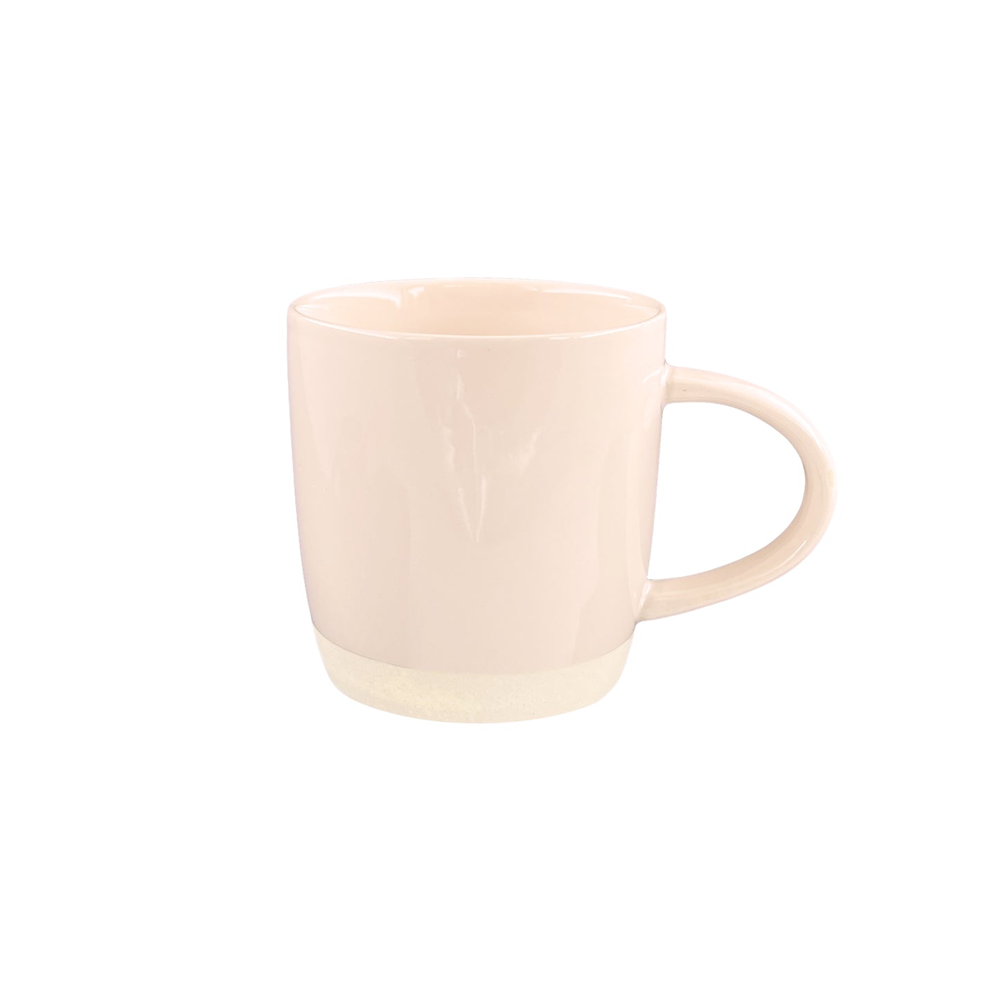 Shell Bisque Soft Pink Porcelain Mug, Set of 4