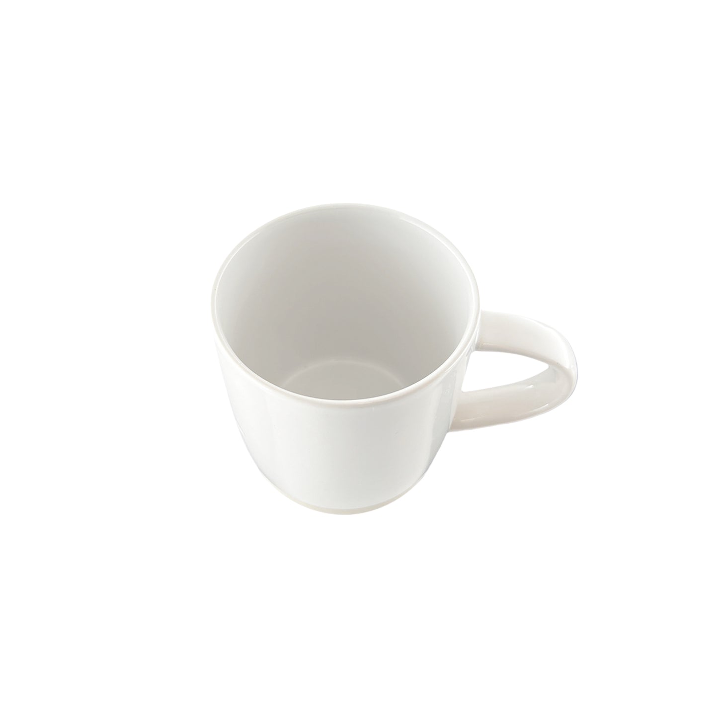 Shell Bisque White Porcelain Mug, Set of 4