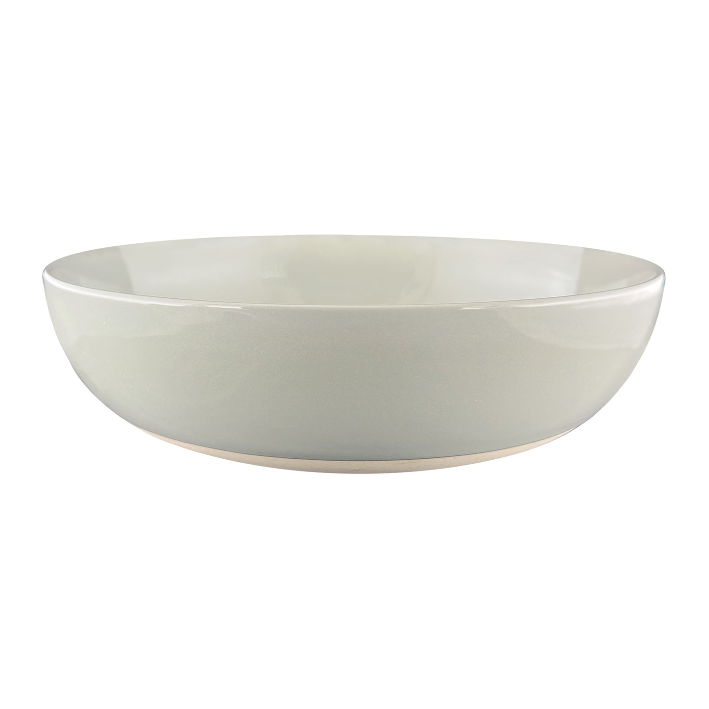 Shell Bisque Grey Porcelain Round Serving Bowl