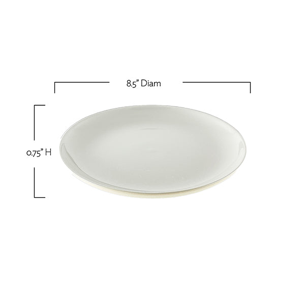 Shell Bisque Grey Porcelain 3 Piece Dinnerware Set, Service For 1