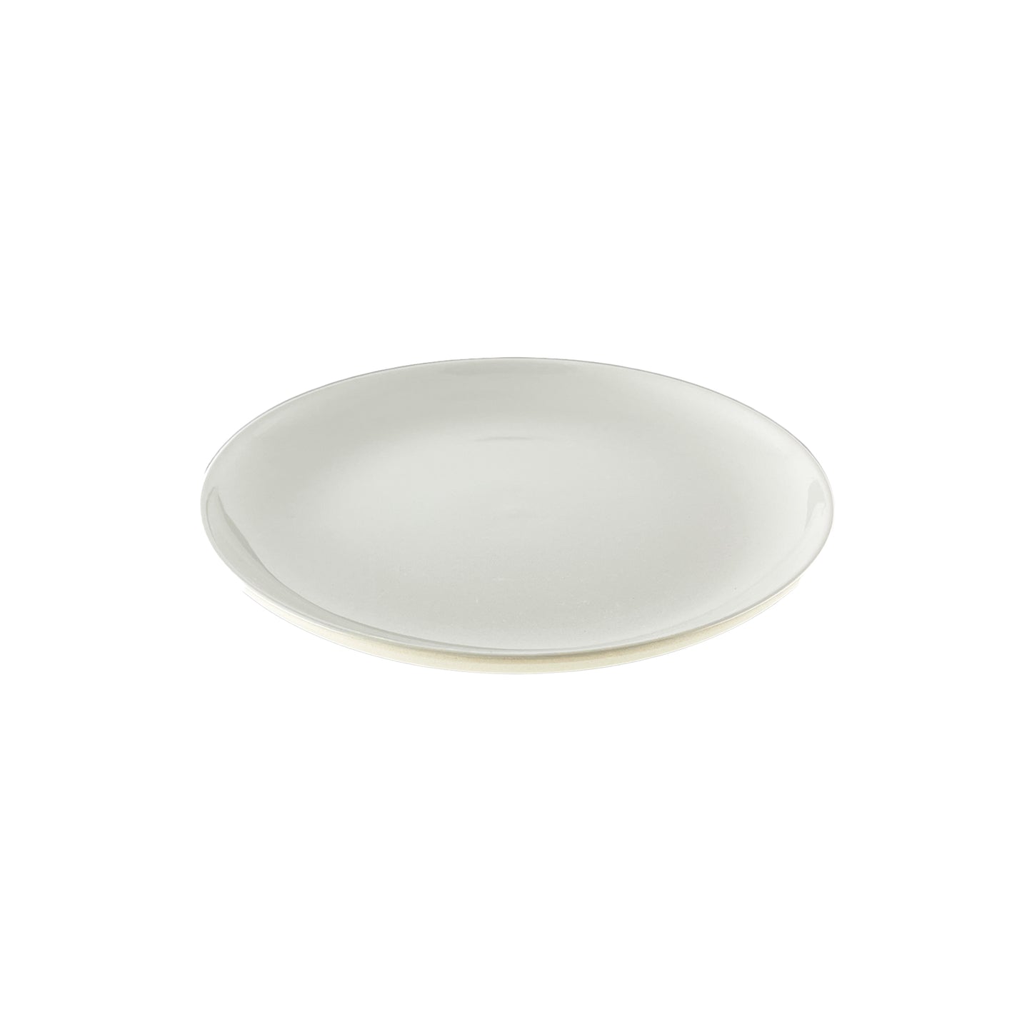 Shell Bisque Grey Porcelain 4 Piece Dinnerware Set, Service For 1