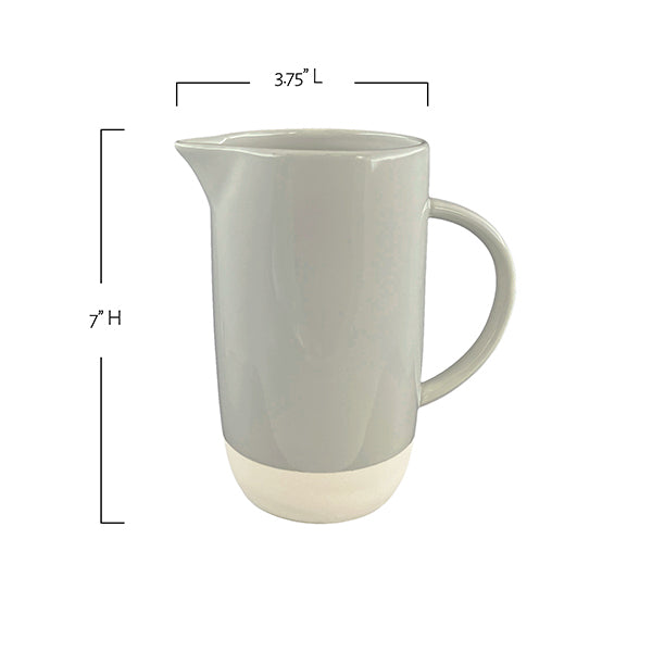 Shell Bisque Grey Porcelain Pitcher