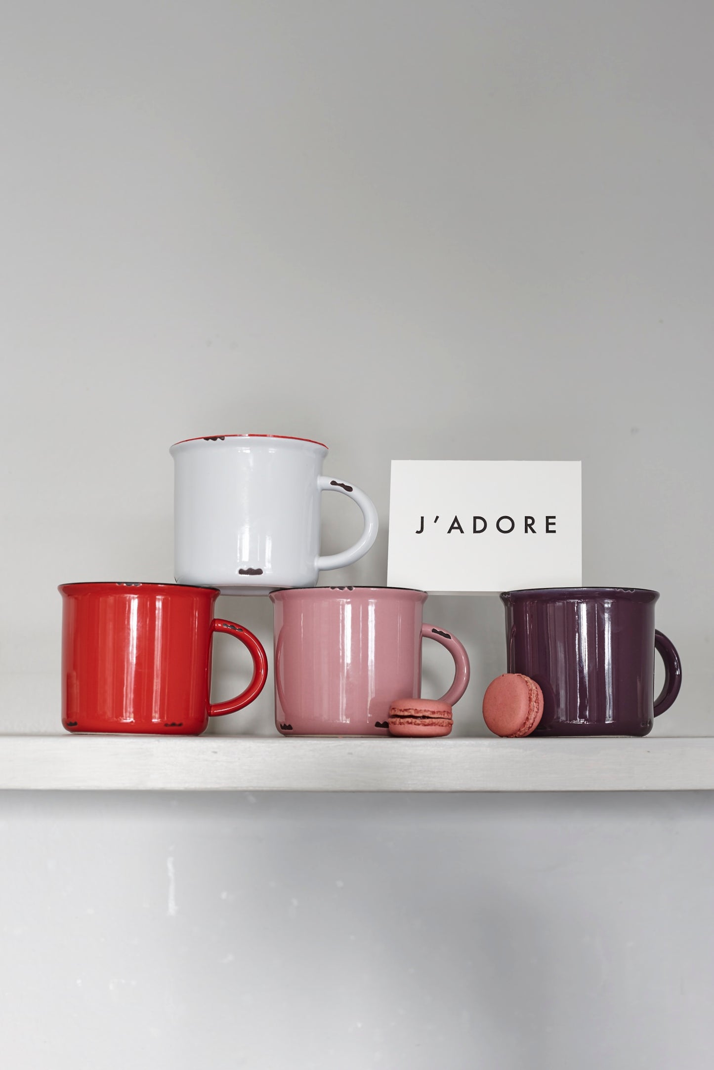 Tinware Mug in Plum - Set of 4